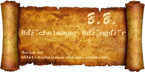 Büchelmayer Böngér névjegykártya